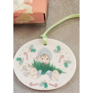 VTG Precious Moments 1996 Christmas Ornament Season Of Joy Enesco Boy With Tree